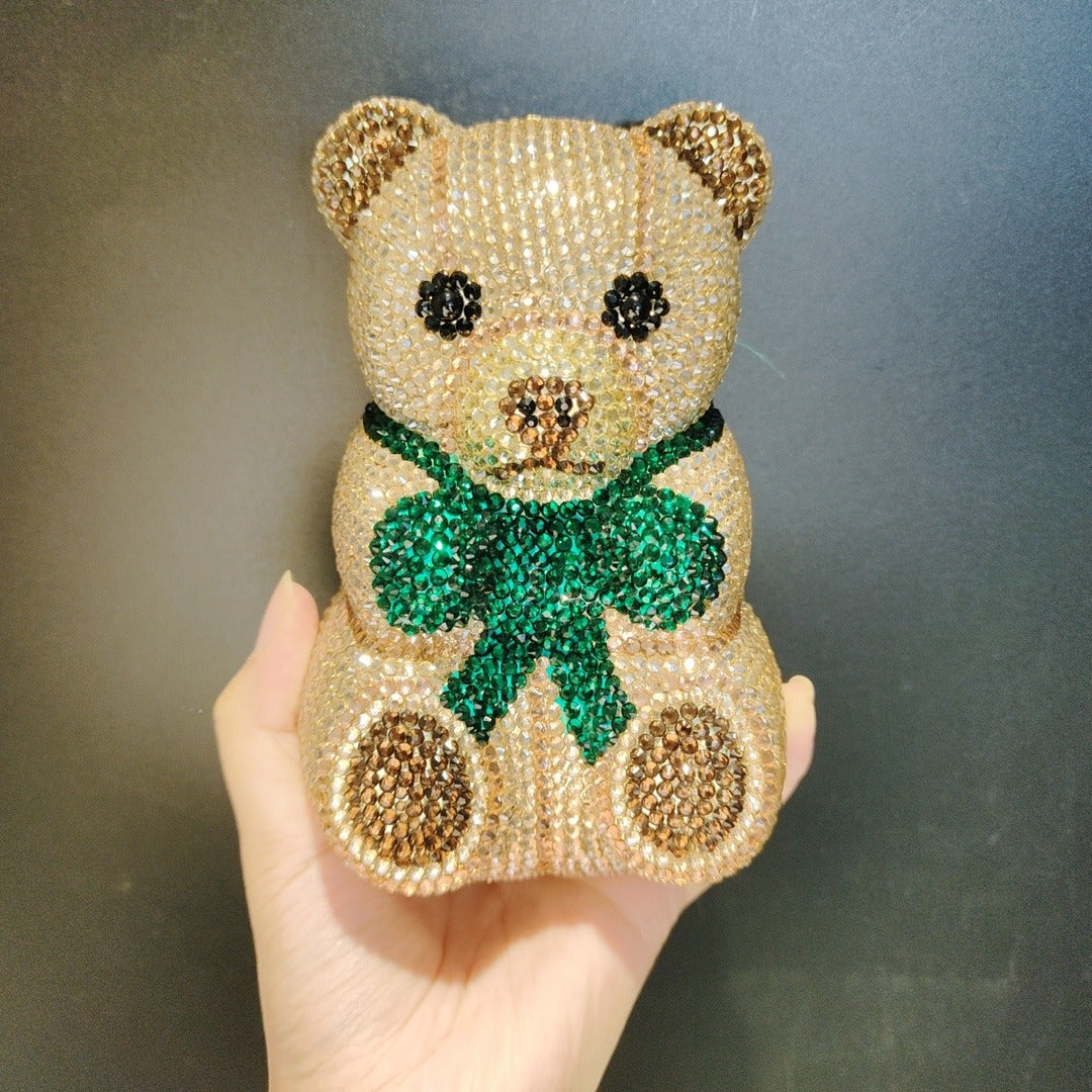 Little Bear Diamond Dinner Bag - Light Luxury Handbag
