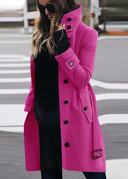 Harajuku Style Woolen Multi-Button Coat
