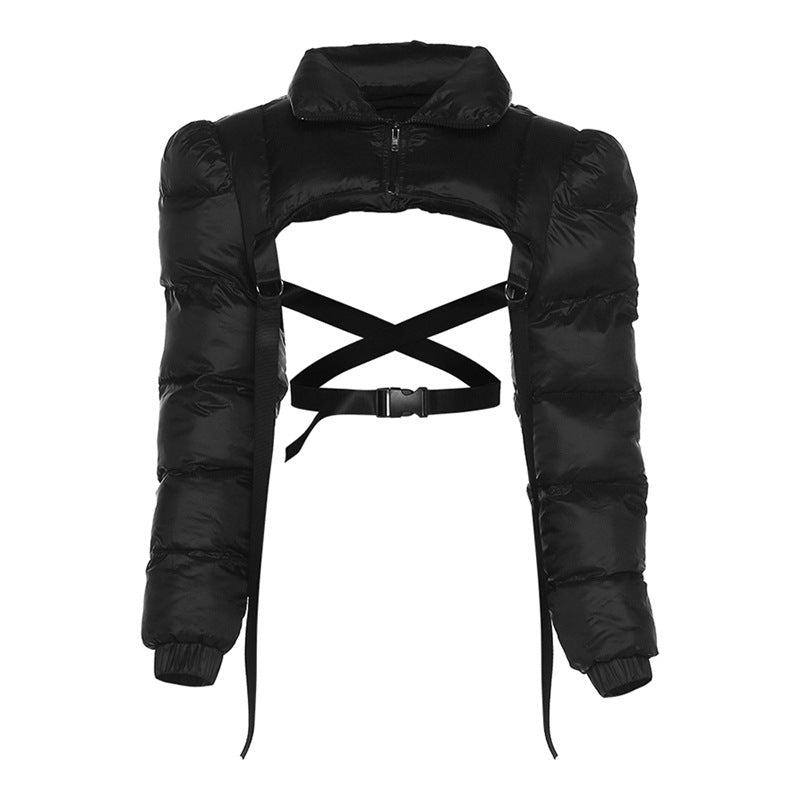 Harajuku Style Women's Stand Collar Cotton Padded Jacket