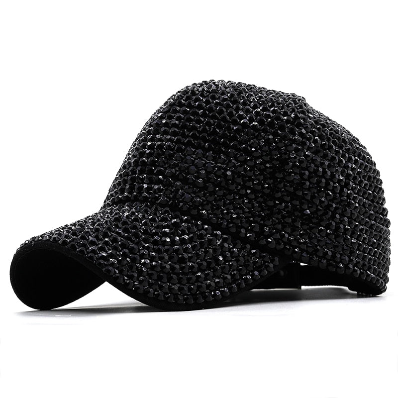 Harajuku Style Luxury Sequined Baseball Cap for Women