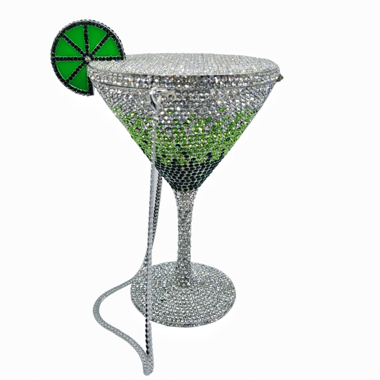 Diamond Studded Cocktail Tall Cup Handheld Bag