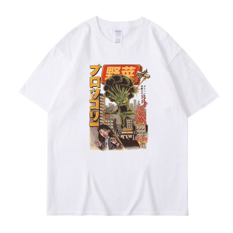 Playful Harajuku Style Short Sleeve T-Shirt for Men & Women