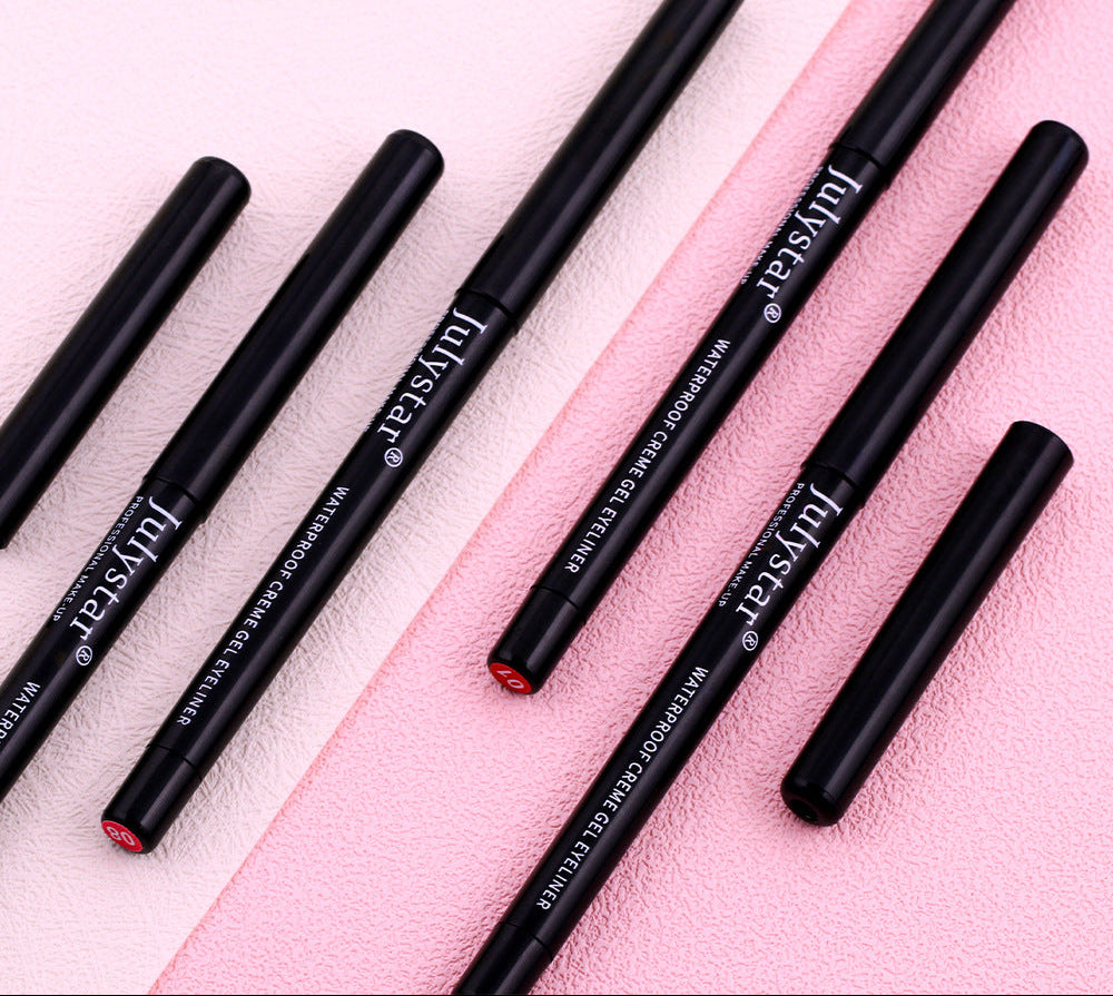Harajuku Style Waterproof Eyeliner Pencil Set – 10 Colors