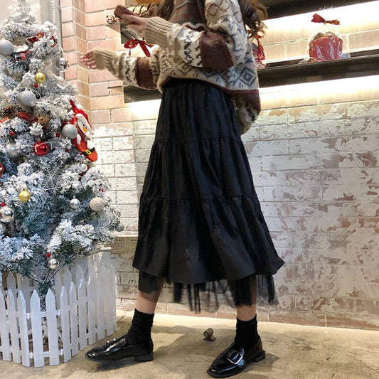 Boho Chic High Waist Ruffled White Beach Skirt