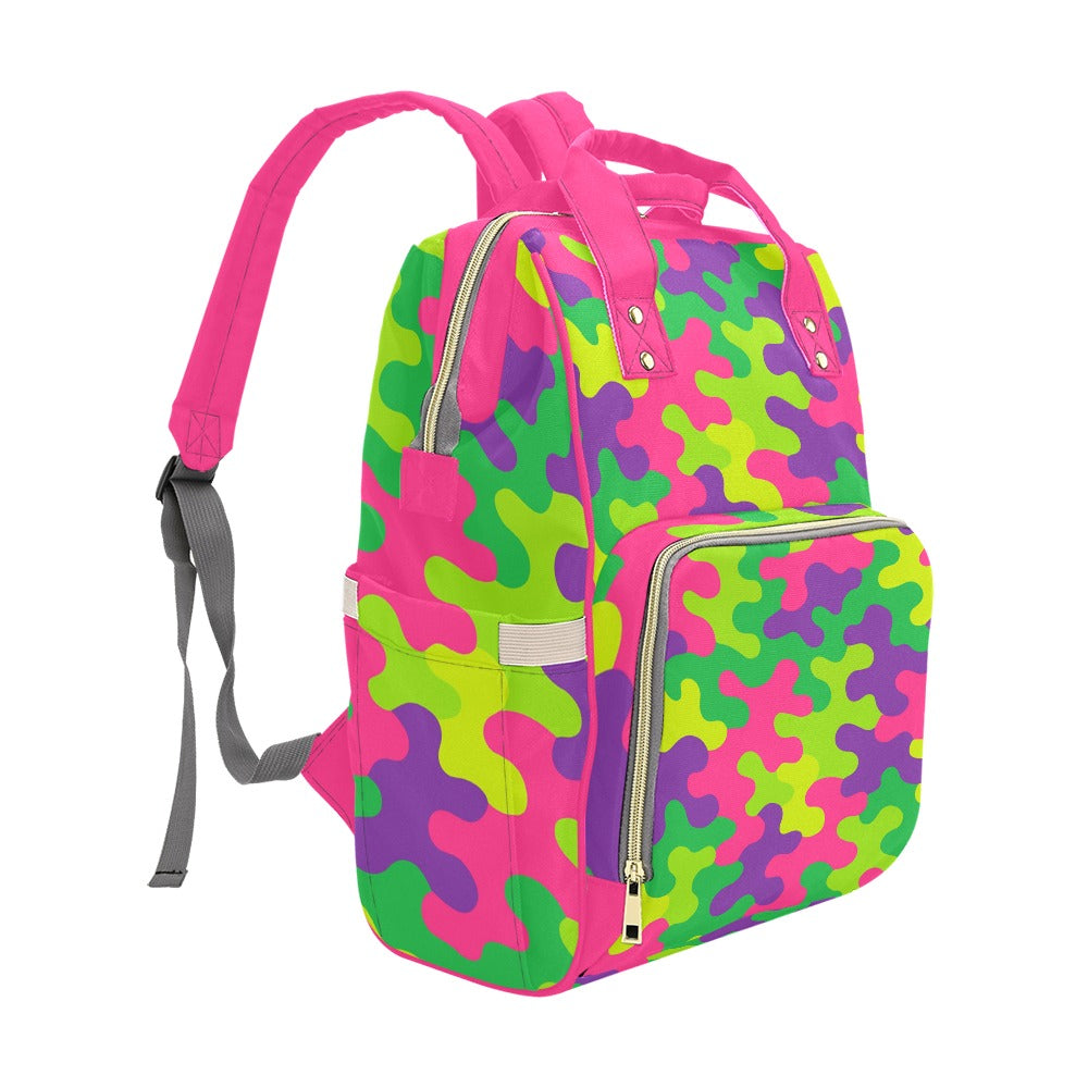 Harajuku Rainbow Camo Multi-Function Backpack