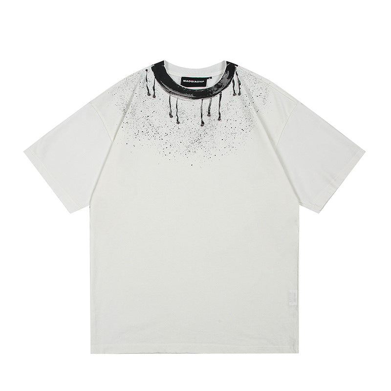 Harajuku Style Cartoon Print Short Sleeve T-Shirt