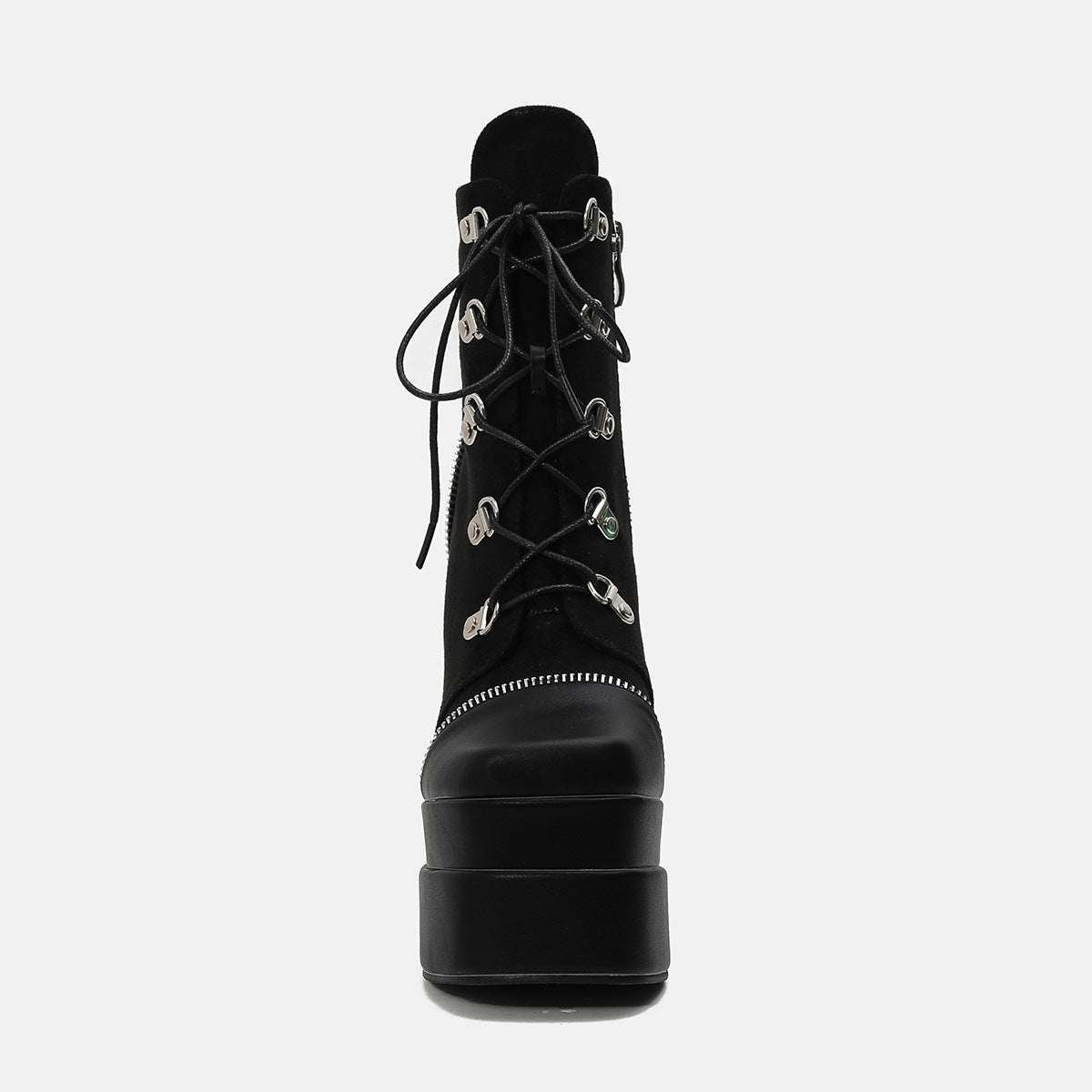 Harajuku Style Double Waterproof Platform High Heel Boots
