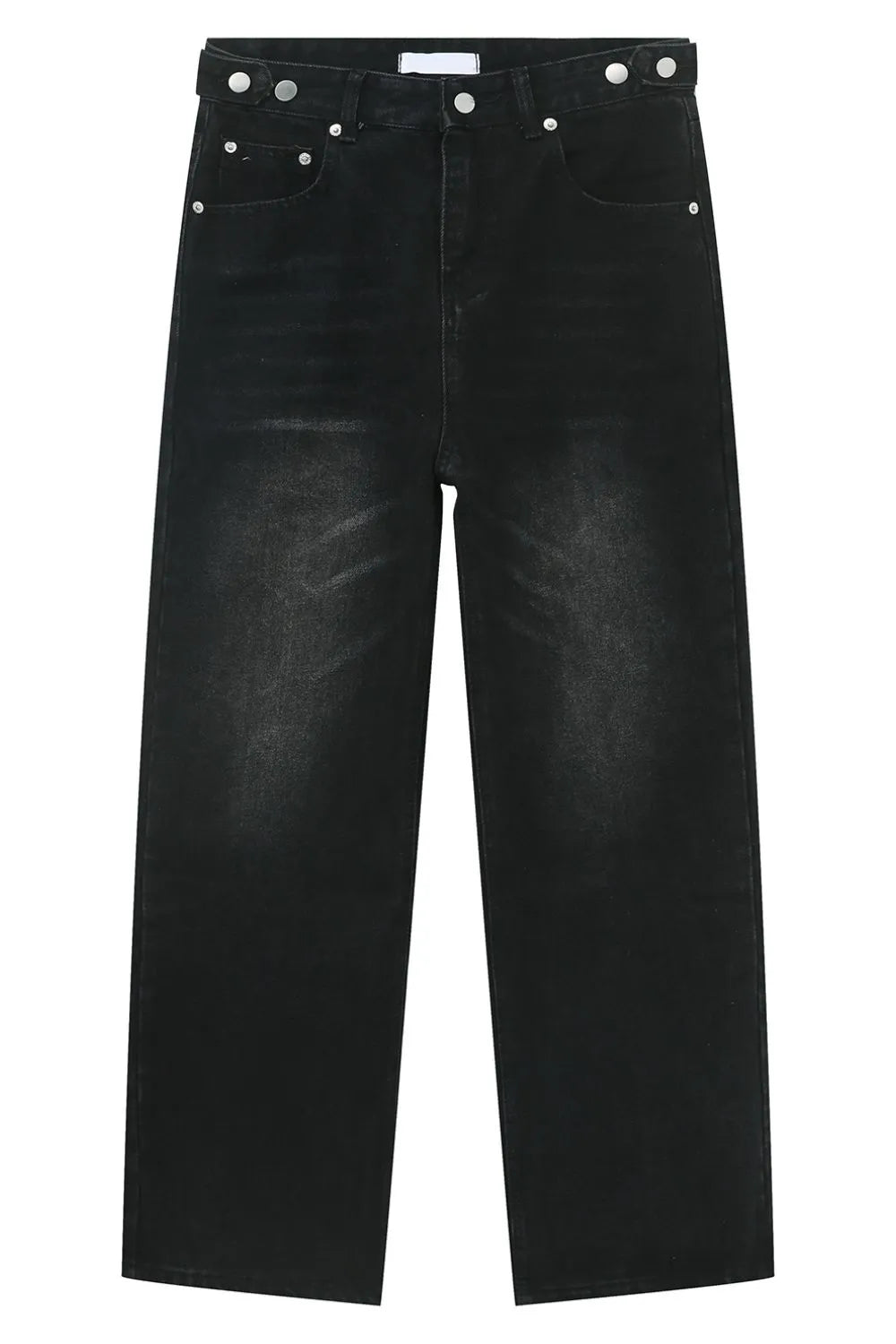Men's Washed Straight-Leg Jeans - Harajuku Style