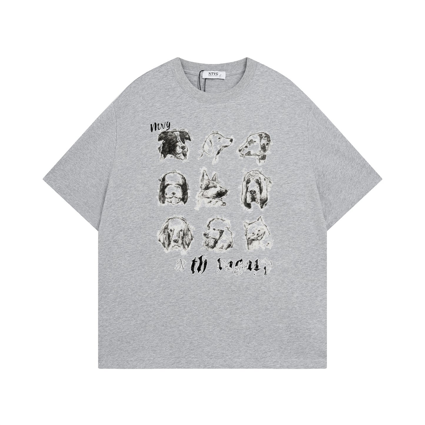 Retro Fun Pet Print Short Sleeve T-Shirt for Men