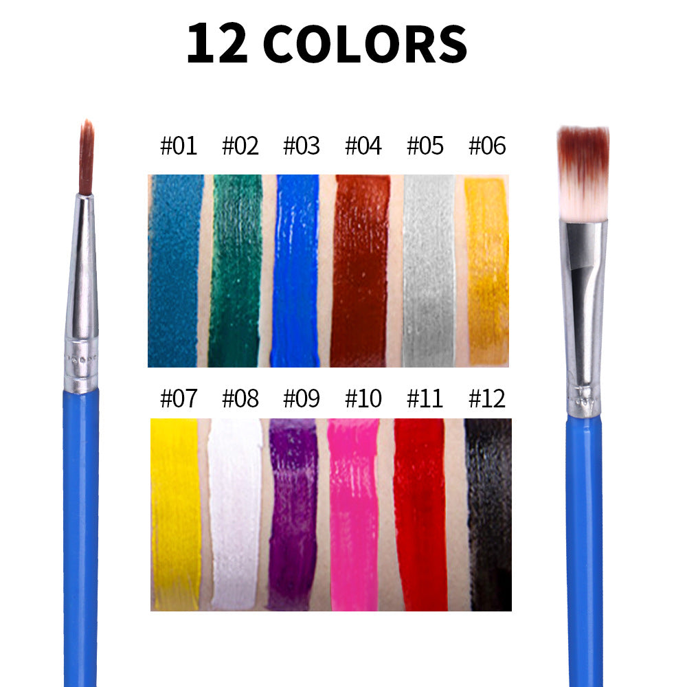 12 Colors Playful Water Soluble Body Paint for Harajuku Style