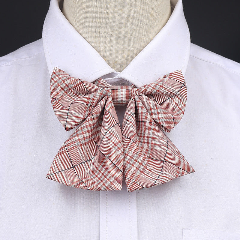 Cotton JK Bow Tie Skirt with Plaid Ornaments
