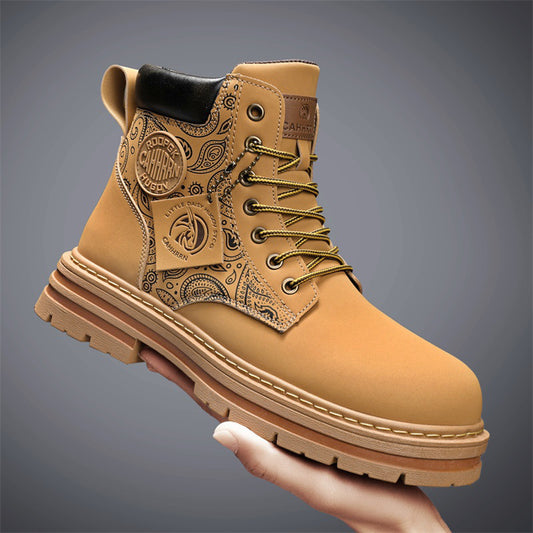 Men's Retro High Top Martin Boots - Autumn & Winter Casual Wear