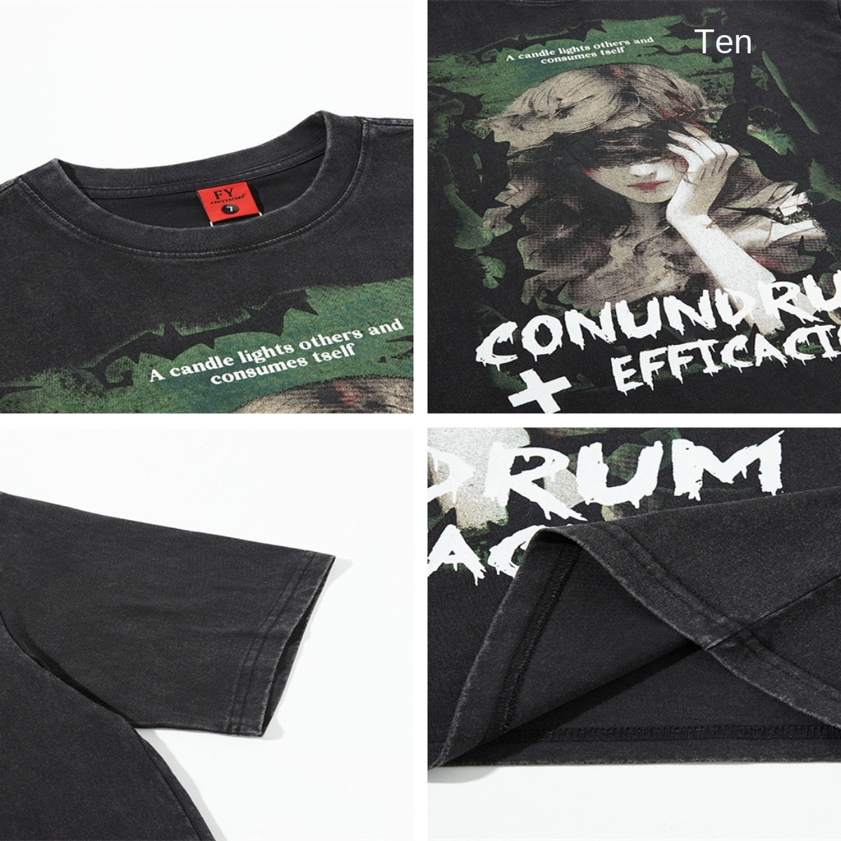 Harajuku Style Vintage Graphic Print T-Shirt for All