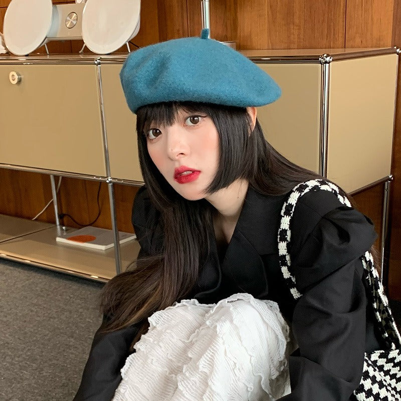 Wool Beret - Retro Candy Colored Harajuku Painter Hat
