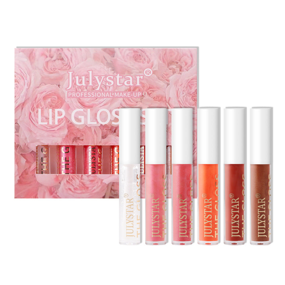 Six Pack Colorful Moisturizing Lip Gloss Set