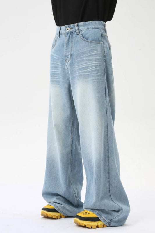 Harajuku Wide Leg Jeans with Pockets