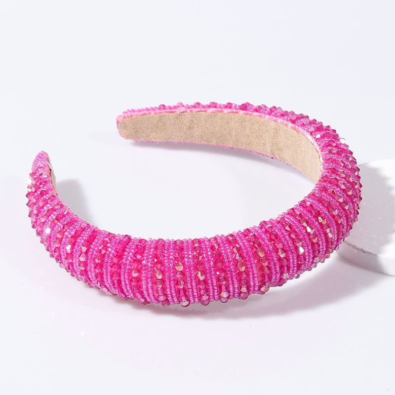 Red Thin Sponge Pearl Headband
