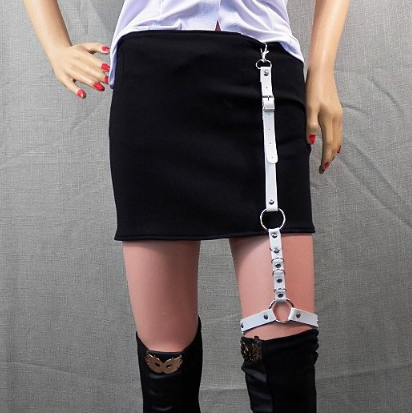 Harajuku Single Strap Clip Leather Punk Suspender Hook