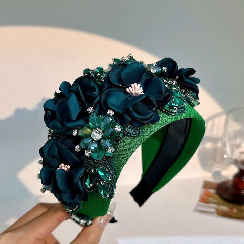 Oversized Crystal Headband in Solid Colors