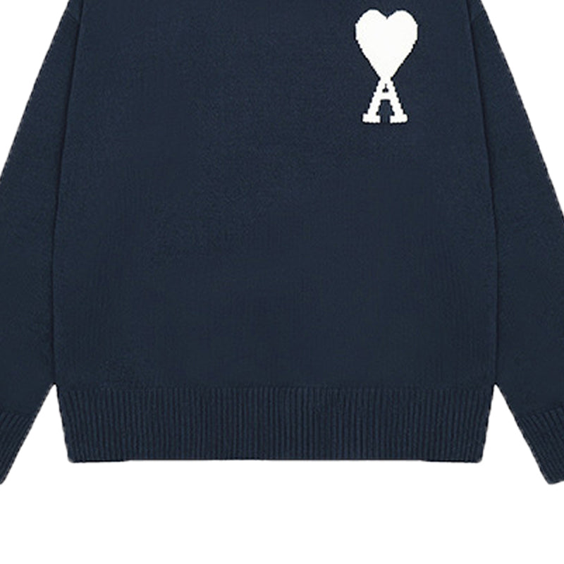 Big Heart Jacquard Knitted Sweater