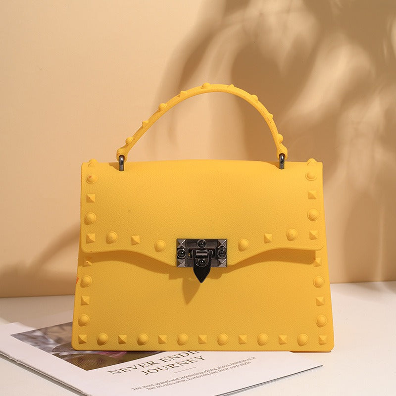 Harajuku Style Mini Jelly Handbag with Chain