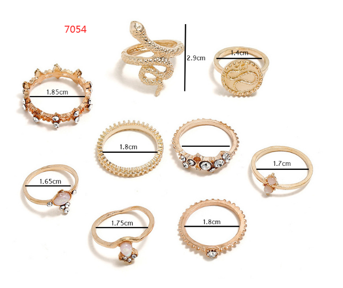 Tocona 15 Pcs Boho Virgin Mary Gold Rings Set for Women