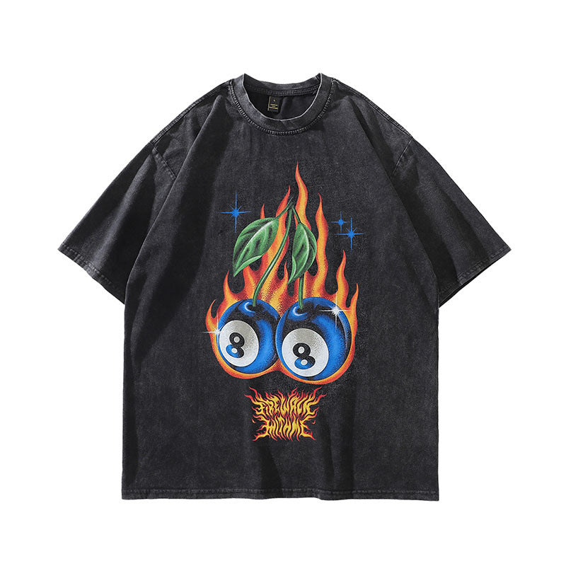 Unisex Retro Print Long Sleeve T-Shirt - Harajuku Style