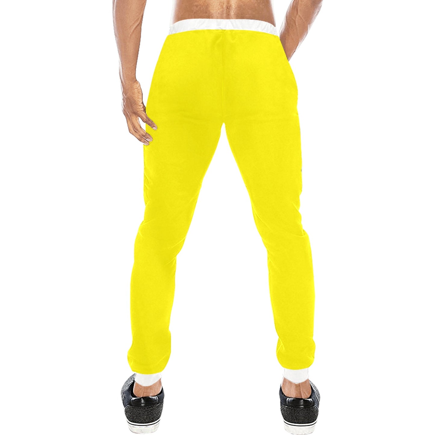 Highlighter Yellow Casual Baggy Joggers