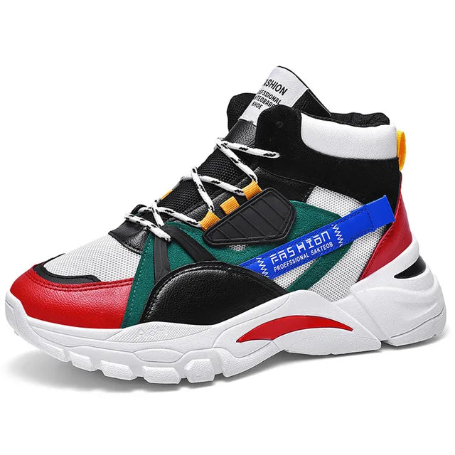 Harajuku Style Warm Men's Winter Boots - High Top Casual Sneakers