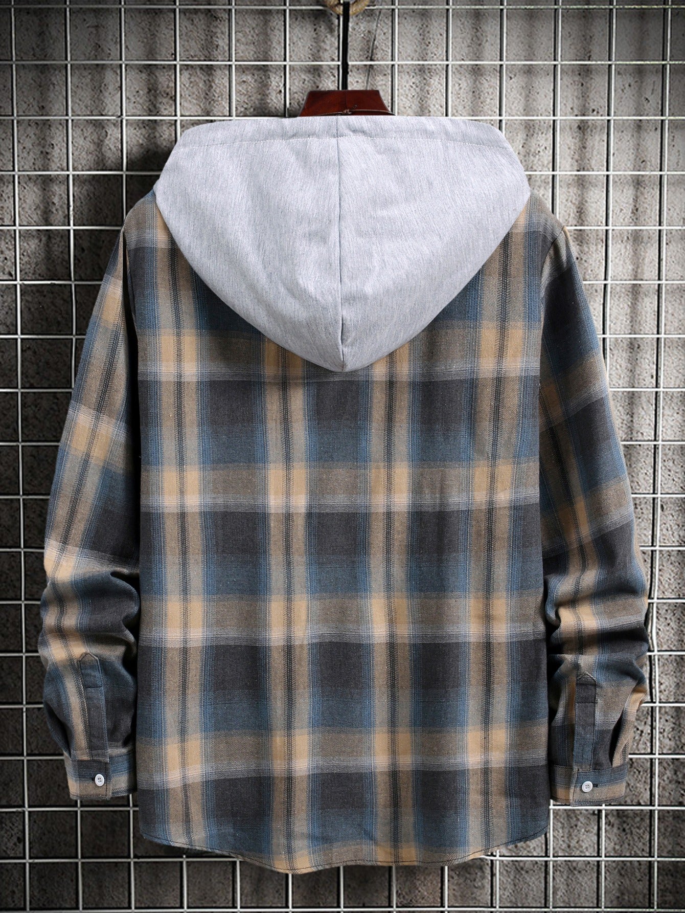 Men's Trendy Korean Plaid Long Sleeve Shirt