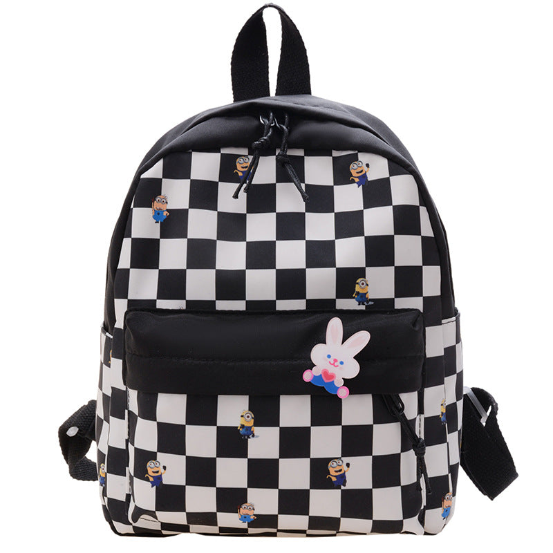 Harajuku Style Plaid Backpack for Kids