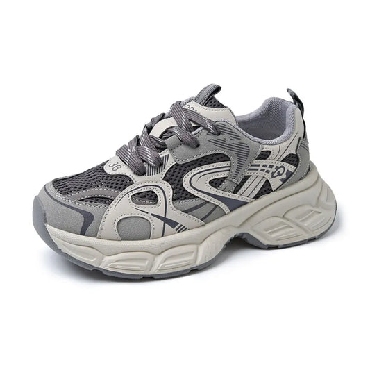 Contrast Round Toe Platform Athletic