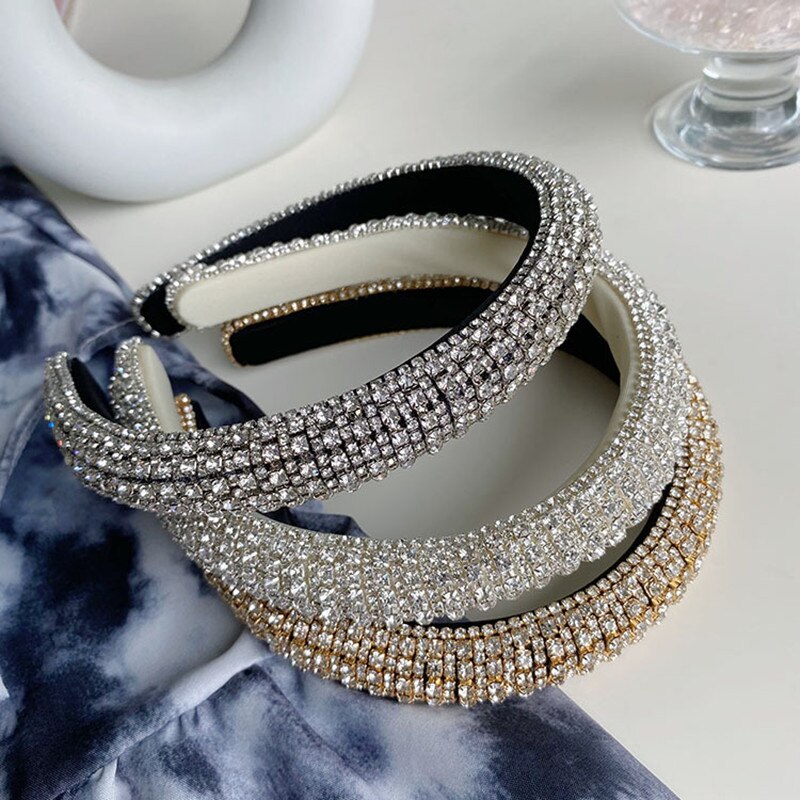 Baroque Rhinestone Sponge Headband