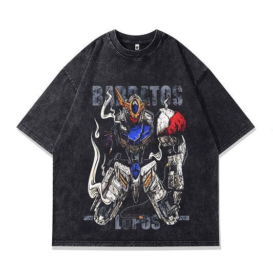 Harajuku Cartoon Print Men's Tee - Pure Cotton Casual Shirt