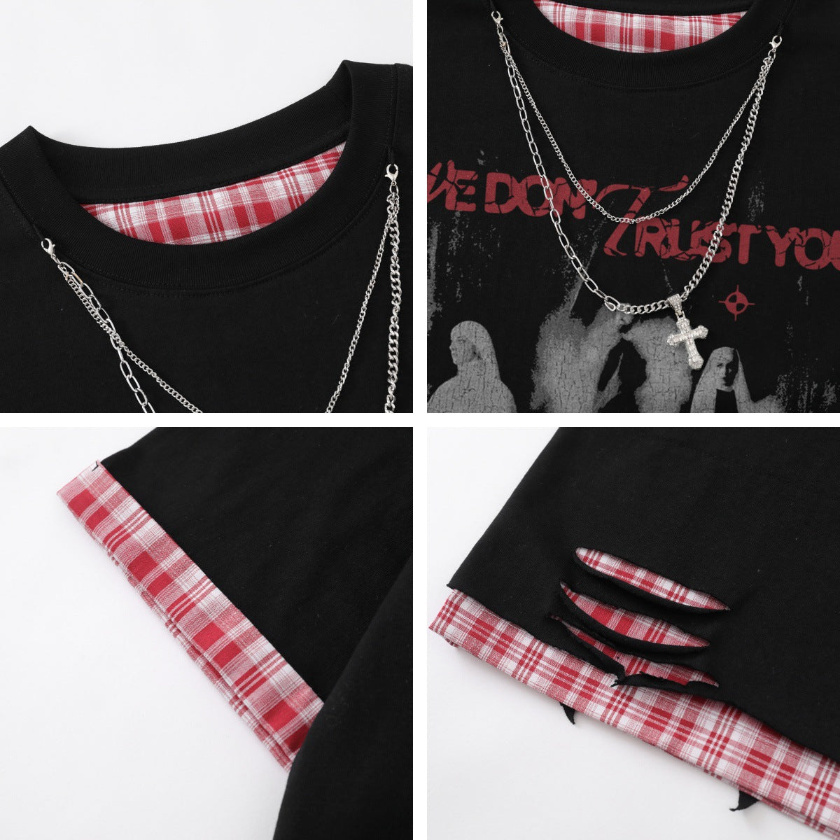 Blurred Silhouette Harajuku Style T-Shirt