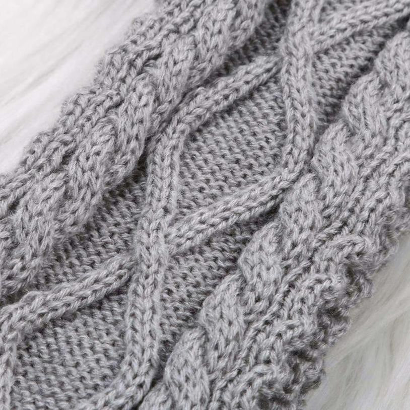 Harajuku Style Ladies Cable Knit Thigh High Stockings