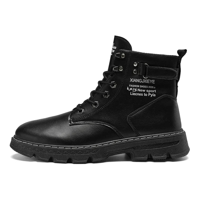 Harajuku Style Boots - Bold Yellow High Tops for Men