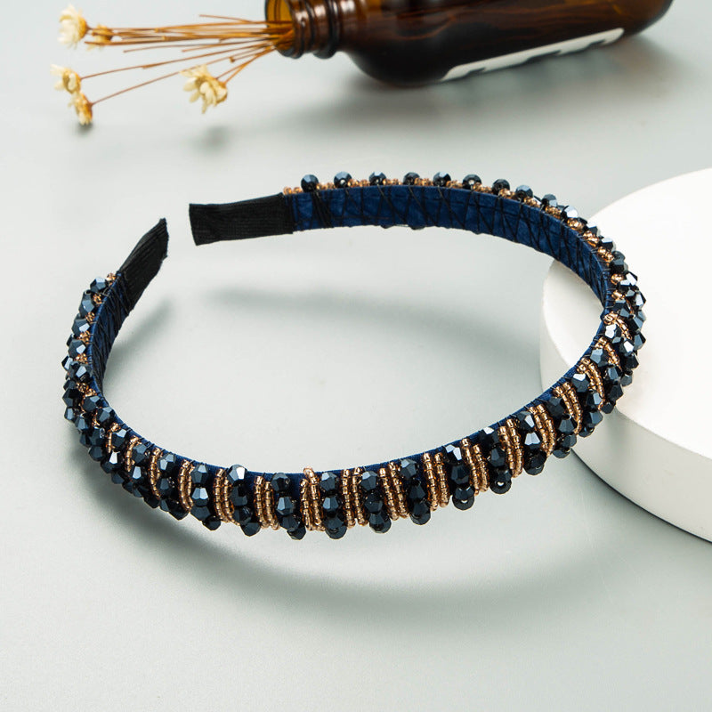 Handmade Crystal Edge Hair Band - Harajuku Style