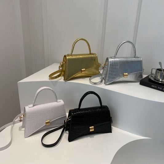 Chic Solid Color PU Leather Handbag