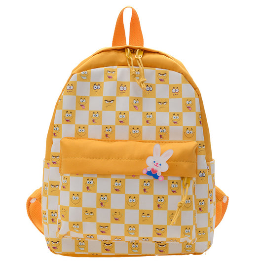 Harajuku Style Plaid Backpack for Kids