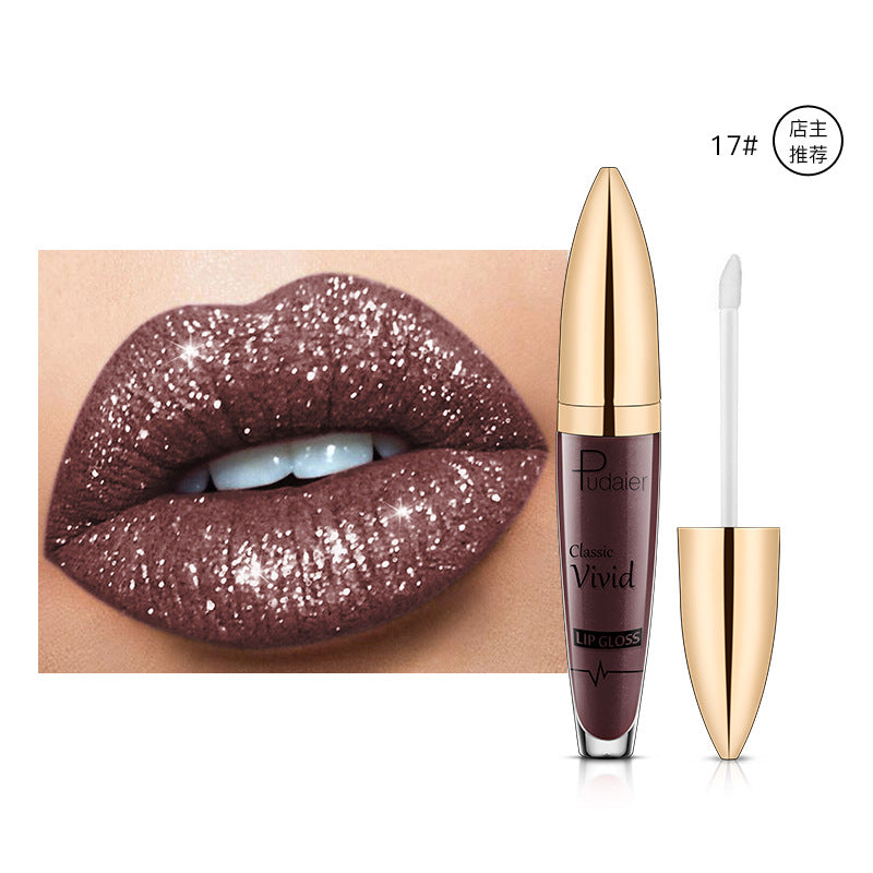Glitter Flip Matte Pearl Lip Gloss - Diamond Finish