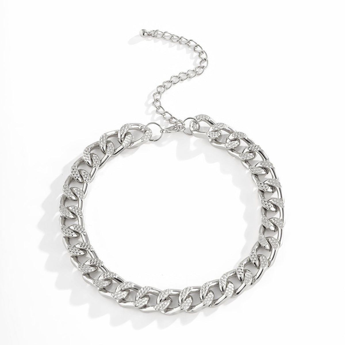 Harajuku Style Minimalist Pitted Metal Chain Necklace