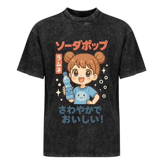 Kawaii Japanese Water Girl Vintage T-Shirt