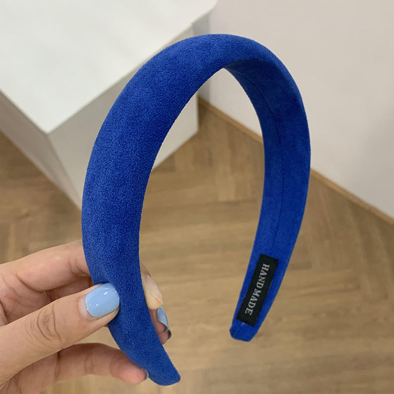 Female Bezel Padded Headband - Candy Color Velvet Hairband