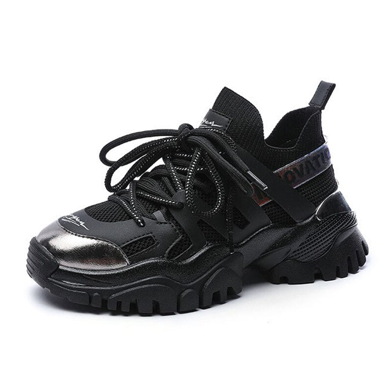 Harajuku Style Tennis Platform Wedge Shoes for Women