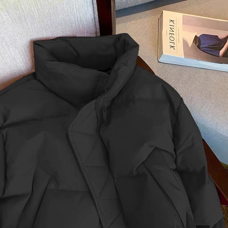 Harajuku Style Stand Collar Cotton Jacket for Women