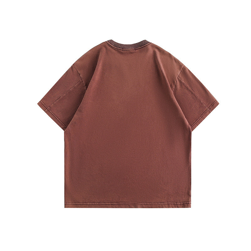 Harajuku Style Loose Fit Short Sleeved T-Shirt for Men