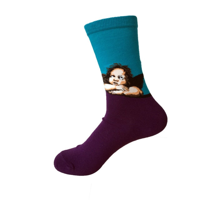 3D Retro Starry Night Art Socks – Unisex Funny Vintage Design