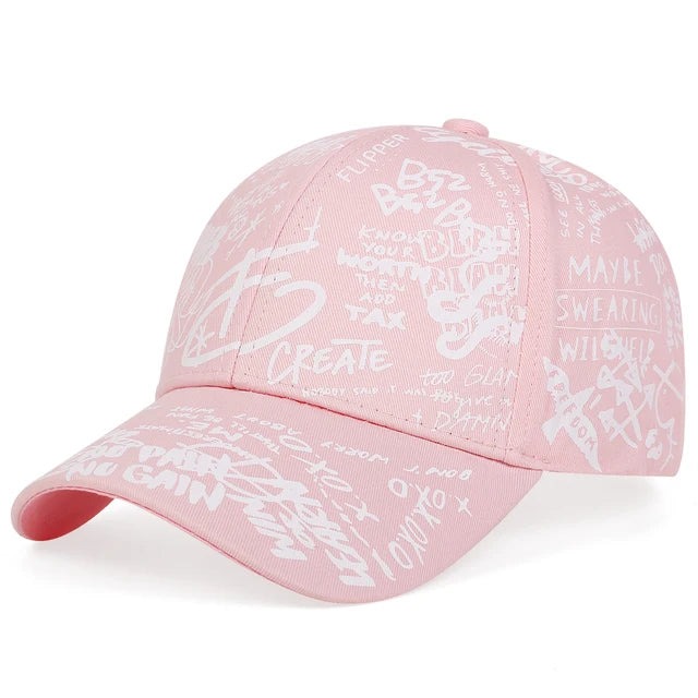 Harajuku Style Graffiti Baseball Cap - Adjustable Snapback