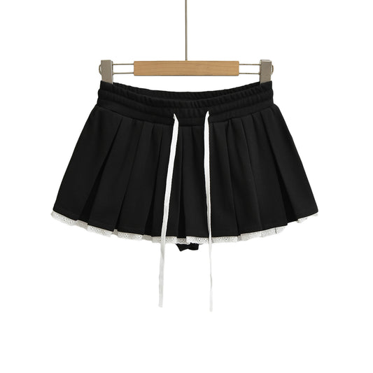 A-Line Pleated Mini Skirt